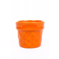 Vaso Laranja Porcelana sem Pé Vaso Laranja Porcelana sem Pé